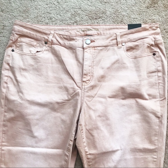 Lane Bryant Blush Pink Girlfriend Crop Jeans 22 - Picture 5 of 8